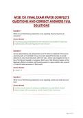 AFSB 151 FINAL EXAM PAPER COMPLETE QUESTIONS AND CORRECT ANSWERS