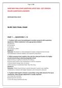 NURS 5663 FINAL EXAM QUESTIONS LATEST 2026 &ndash; 2027 VERSION &NewLine;SOLVED QUESTIONS & ANSWERS 