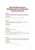 NUR 2755 MDC4 Final Exam &vert;&NewLine;Multidimensional Care IV Study Guide&NewLine;Questions and Answers