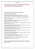  &NewLine;NSG 3450 MENTAL HEALTH EXAM 2 QUESTIONS LATEST EDITION 2026 &ndash; &NewLine;2027 VERSION SOLVED QUESTIONS & ANSWERS 