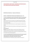  &NewLine;NSG 3450 MENTAL HEALTH EXAM 1 QUESTIONS LATEST EDITION 2026 &ndash; &NewLine;2027 VERSION SOLVED QUESTIONS & ANSWERS 