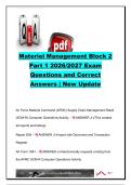 Materiel Management Block 2 Part 1 Exam Questions & Answers 2026&sol;2027 &vert; 23 Questions &vert; SCM-R&comma; D04&comma; Reject Management&comma; Bench Stock & WRM &vert; AFSC 2S0X1