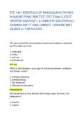 RTE 1401 ESSENTIALS OF RADIOGRAPHIC PHYSICS & IMAGING FINAL PRACTICE TEST EXAM &vert;LATEST UPDATED 2026&sol;2027 &vert;A COMPLETE SOLUTION ALL ANSWERS GET IT 100&percnt; CORRECT &vert;VERIFIED BEST GRADED A&plus; FOR SUCCESS