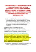 ELECTRONIC FETAL MONITORING &lpar;C-EFM&rpar; &NewLine;PRACTICE EXAM WITH ACTUAL &NewLine;QUESTIONS AND VERIFIED ANSWERS&comma; &NewLine;PLUS EXPLAINED RATIONALES&sol;EXPERT &NewLine;VERIFIED FOR GUARANTEED 100&percnt; PASS &NewLine;2026&sol;LATEST UPDATE&sol;INSTANT &NewLine;DOWNLOAD PDF 