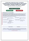 NR 546 FINAL EXAM EVALUATION ADVANCED PHARMACOLOGY FOR PSYCHIATRIC MENTAL HEALTH NURSE PRACTITIONERS PMHNP GRADUATE QUESTIONS AND CORRECT ANSWERS PLUS RATIONALES&vert; INSTANT DOWNLOAD