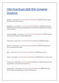 CEA Final Exam 2026 With Complete  &NewLine;Solutions