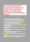 AANP FNP Certification Exam 2026&sol;2027 &vert; 250&plus; Verified Practice Questions & Answers