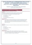UCLA PSYCH 135 Social Psychology Final Exam Study Guide & Test Bank &ndash; Comprehensive Review on Attitudes&comma; Persuasion&comma; Social Influence&comma; Group Dynamics & Prejudice &lpar;Updated 2026&sol;2027&rpar;