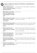 Careers in Health Care Education &sol; Certification & Specializations Guide &sol; Score 100&percnt; &sol; 2026 Update &sol; Exam Prep&NewLine;&NewLine;