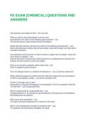 FE EXAM &lpar;CHEMICAL&rpar; QUESTIONS AND ANSWERS