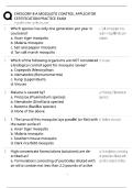 Category 8-A Mosquito Control Applicator &sol; Certification Practice Exam Q&A &sol; Score 100&percnt; &sol; 2026 Update &sol; Study Guide&NewLine;&NewLine;