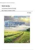 Test Bank for An Introduction to Theories of Learning 10th Edition by Olson & Ramirez &ndash; All Chapters&comma; Complete Questions & Answers for Exam Success