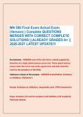 MN 580 Final Exam Actual Exam &NewLine;&lpar;Version&rpar; &vert; Complete QUESTIONS &NewLine;MERGED WITH CORRECT COMPLETE &NewLine;SOLUTIONS &vert;&vert; ALREADY GRADED A&plus; &vert;&vert; &NewLine;2026-2027 LATEST UPDATE&excl;&excl;&excl;