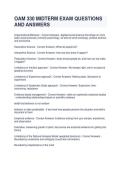 OAM 330 MIDTERM EXAM QUESTIONS AND ANSWERS