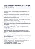 OAM 330 MIDTERM EXAM QUESTIONS AND ANSWERS