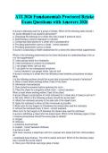 ATI Fundamentals Proctored Retake Exam Prep 2026&sol;2027 &vert; Practice Questions&comma; Answers & Rationales