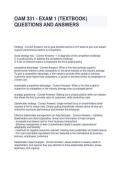 OAM 331 - EXAM 1 &lpar;TEXTBOOK&rpar; QUESTIONS AND ANSWERS