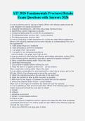 ATI Fundamentals Proctored Retake Exam Prep 2026&sol;2027 &vert; Practice Questions&comma; Answers & Rationales&NewLine;&NewLine;
