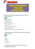 NSG 121 Health Assessment - Herzing NSG 121 Exam 1  questions with complete solution