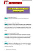 NSG 121 Health Assessment - Herzing &NewLine;Exam 1 Study Guide