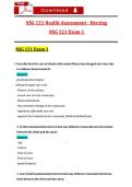 NSG 121 Health Assessment - Herzing &NewLine;NSG 121 Exam 1