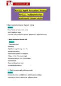 NSG 121 Health Assessment - Herzing NSG 121 Final Exam Review   questions with complete solution