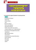NSG 121 - Health Assessment &vert; Full Complete Exams Bundle with Answers  