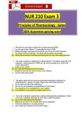NUR 210 Exam 3 Principles of Pharmacology - Galen 100&percnt; Guarantee passing score