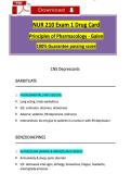 NUR 210 Exam 1 Drug Card Principles of Pharmacology - Galen 100&percnt; Guarantee passing score