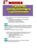 NUR 210 Exam 4  Principles of Pharmacology - Galen 100&percnt; Guarantee passing score 