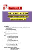 NUR 210 Exam 2 Study Guide Principles of Pharmacology - Galen 100&percnt; Guarantee passing score 