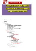 NUR 210 Exam 4 Study Guide Principles of Pharmacology - Galen 100&percnt; Guarantee passing score 