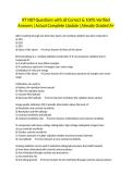 RT NDT Questions with all Correct & 100&percnt; Verified Answers &vert;Actual Complete Update &vert;Already Graded A&plus;