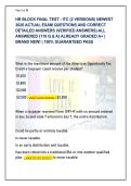 H&R Block Income Tax Course Final Exam &lpar;2 Versions&rpar; &vert; Latest 2026 Test Bank &ndash; 110 Verified Q&As & Rationales