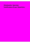 Wastewater Operator Certification &ndash; Exam Questions & Study Guide