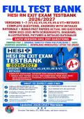 HESI RN EXIT EXAM TESTBANK 2026&sol;2027 VERSIONS 1-7 &lpar;V1&comma; V2&comma; V3&comma; V4&comma; V5&comma; V6 & V7&rpar; &plus;RETAKES COMPLETE QUESTIONS&comma; ANSWERS WITH DETAILED RATIONALE &plus; BONUS PAST PAPERS ACTUAL 900 QUESTIONS FROM 2022-2025 WITH SCREENSHOTS&comma; DIAGRAMS&comma; ILLUSTRATIONS&comma; PICTURES & DETA