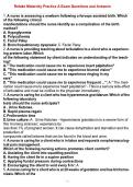 Retake Maternity Practice A Exam Questions and Answers &NewLine;