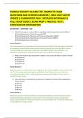 FLORIDA SECURITY GUARD TEST COMPLETE EXAM &NewLine;QUESTIONS AND VERIFIED ANSWERS &vert; 2026&ndash;2027 LATEST &NewLine;UPDATE &vert; GUARANTEED PASS &vert; DETAILED RATIONALES &vert; &NewLine;FULL STUDY GUIDE &vert; EXAM PREP &vert; PRACTICE TEST &vert; &NewLine;CERTIFICATION PREPARATION 