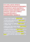 Test Bank Jarvis Chapter 1 Evidence-Based Assessment 2026 &vert; Physical Examination 9th Edition Q&A