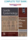 COMPLETE TEST BANK&colon;  &NewLine;&NewLine;For Gordis Epidemiology 7th Edition&NewLine;By David D Celentano Latest Update &NewLine;Graded A&plus;&NewLine;