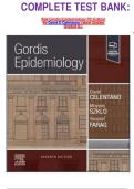 COMPLETE TEST BANK&colon;  &NewLine;&NewLine;For Gordis Epidemiology 7th Edition&NewLine;By David D Celentano Latest Update &NewLine;Graded A&plus;&period;&NewLine;