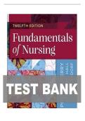TEST BANK FOR Fundamentals of Nursing 12th Edition by Patricia A&period; Potter &comma; Anne G&period; Perry&period;ISBN&colon;978-0443124068 COMPLETE GUIDE ALL CHAPTERS COVERED 100&percnt; VERIFIED A&plus; GRADE ASSURED&excl;&excl;&excl;&excl;&excl; NEW LATEST UPDATE&excl;&excl;&excl;&excl;&excl;
