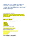 WOUND CARE&colon; QUIZ 3 EXAM &vert;LATEST UPDATED 2026&sol;2027 &vert;A COMPLETE SOLUTION WITH VERIFIED QUESTIONS AND ANSWERS &vert;GET IT 100&percnt; CORRECT &vert;GRADED A&plus; 