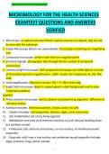 Microbiology for Health Sciences Exam 2 Questions and Answers &vert; Complete Study Guide &vert; Microbiology Exam Preparation and Practice Test