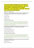TCFP & GFD HAZMAT AWARENESS&sol;OPS TEST COMPLETE &NewLine;EXAM QUESTIONS AND VERIFIED ANSWERS &vert; 2026&ndash;2027 &NewLine;LATEST UPDATE &vert; GUARANTEED PASS &vert; DETAILED &NewLine;RATIONALES &vert; FULL STUDY GUIDE &vert; EXAM PREP &vert; PRACTICE &NewLine;TEST &vert; CERTIFICATION PREPARATION