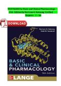 Basic and Clinical Pharmacology 14th Edition Test Bank Katzung & Trevor Comprehensive Questions and Answers&NewLine;