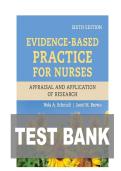 TEST BANK FOR Evidence-Based Practice for Nurses&colon; Appraisal and Application of Research with Navigate Advantage Access 6th Edition by Nola A&period; Schmidt&comma; Janet M&period; Brown&period;ISBN&colon;978-1284296532 COMPLETE GUIDE ALL CHAPTERS COVERED 100&percnt; VERIFIED A&plus; GRADE ASSURED&excl;&excl;&excl;