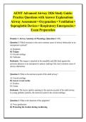 AEMT Advanced Airway 2026 Study Guide&colon; &NewLine;Practice Questions with Answer Explanations &NewLine;Airway Assessment &bull; Oxygenation &bull; Ventilation &bull; &NewLine;Supraglottic Devices &bull; Respiratory Emergencies &bull; &NewLine;Exam Preparation