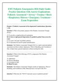 EMT Pediatric Emergencies 2026 Study Guide&colon; &NewLine;Practice Questions with Answer Explanations &NewLine;Pediatric Assessment &bull; Airway &bull; Trauma &bull; Shock &NewLine;&bull; Respiratory Distress &bull; Emergency Treatment &bull; &NewLine;Exam Preparation