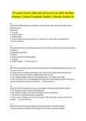 PT Level II Exam 2026 with all Correct & 100&percnt; Verified Answers &vert;Actual Complete Update &vert;Already Graded A&plus;